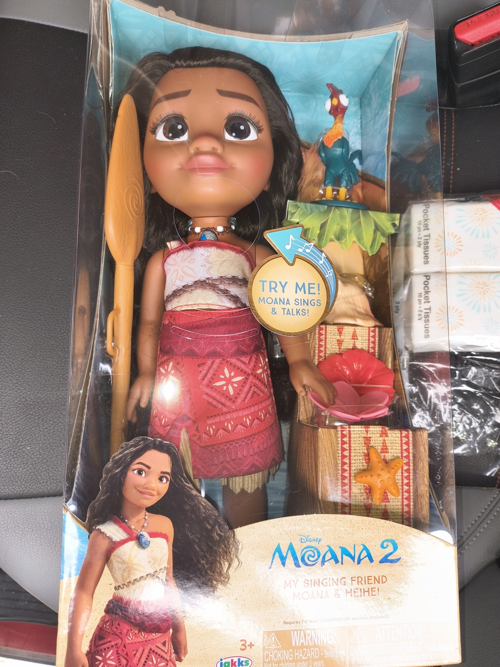 Disney Moana 2 Singing Moana Doll with Red Dress and Brown Hair